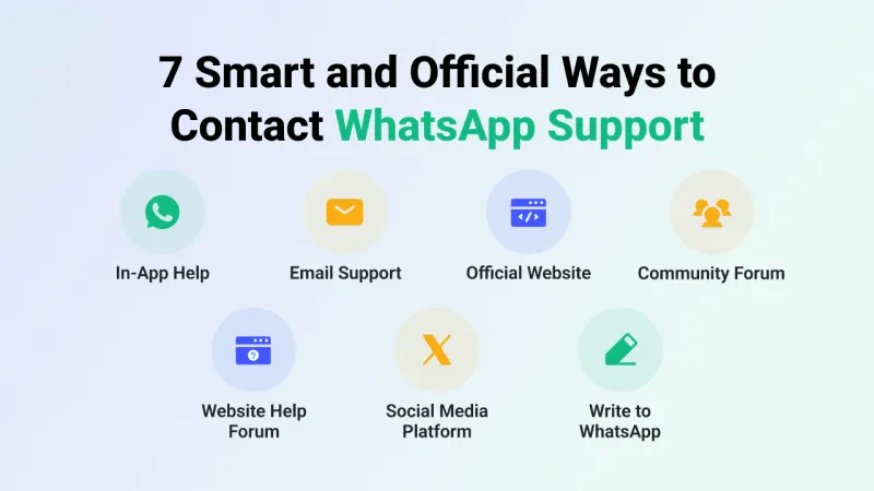 7 most common ways you can reach out to WhatsApp for support