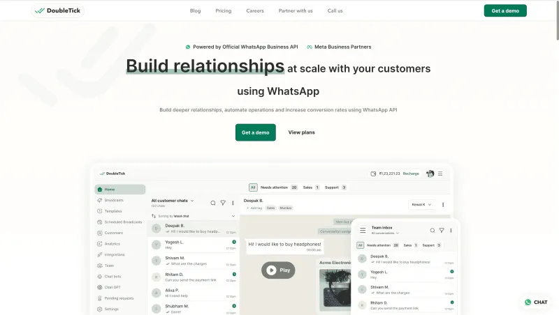 Best WhatsApp marketing tool - DoubleTick