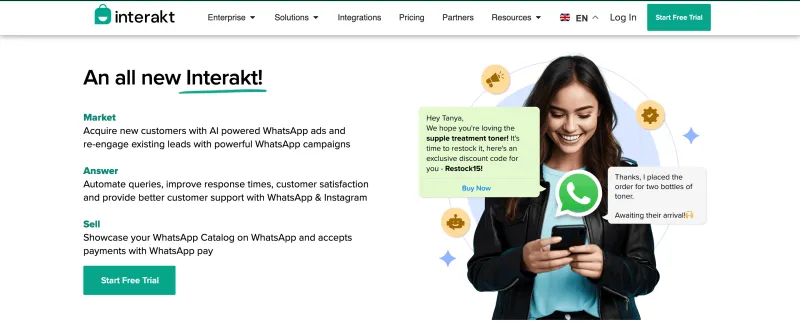 WhatsApp marketing tool - Interakt